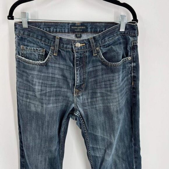 Banana Republic Men's Stretch Straight Jeans Blue Denim Medium Wash Size 32/30 - Picture 4 of 9